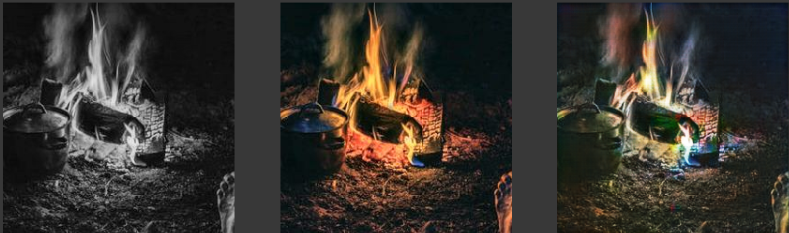Night campfire